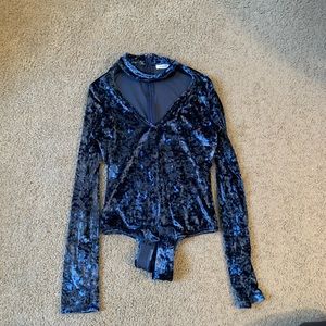 crushed velvet bodysuit
